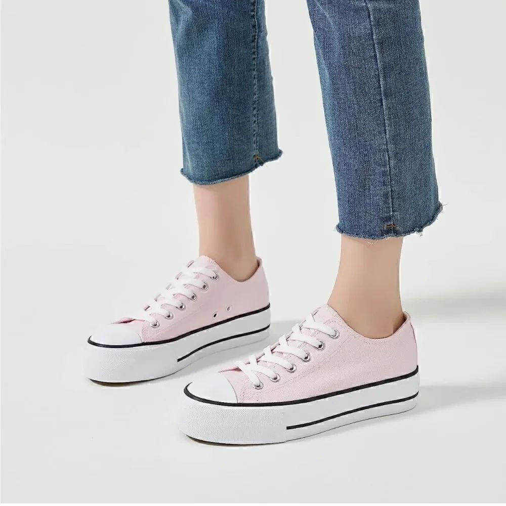 Platform Canvas Low Top Sneakers